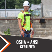 6’ DOUBLE LEG EXTERNAL SHOCK ABSORBING LANYARD WITH 2 REBAR HOOKS AND 1 STEEL SNAP HOOK - Image 5