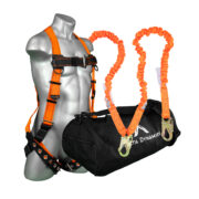 WARTHOG TONGUE AND BUCKLE SAFETY HARNESS FALL PROTECTION KIT WITH 6' DOUBLE LEG STRETCH INTERNAL SHOCK ABSORBING LANYARD