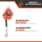 HYBRID HOG SERIES SELF-RETRACTING LIFELINES CLASS A & B 30' - Image 4